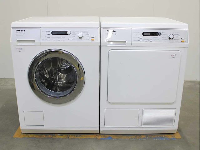 Miele v 5869 softcare system wasmachine & miele t 8873 wp edition 111 wasdroger - afbeelding 1 van  8