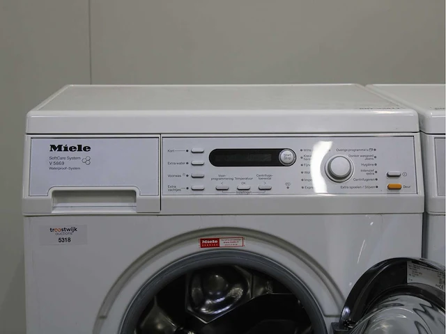 Miele v 5869 softcare system wasmachine & miele t 8873 wp edition 111 wasdroger - afbeelding 3 van  8