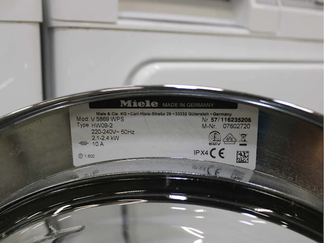 Miele v 5869 softcare system wasmachine & miele t 8873 wp edition 111 wasdroger - afbeelding 5 van  8