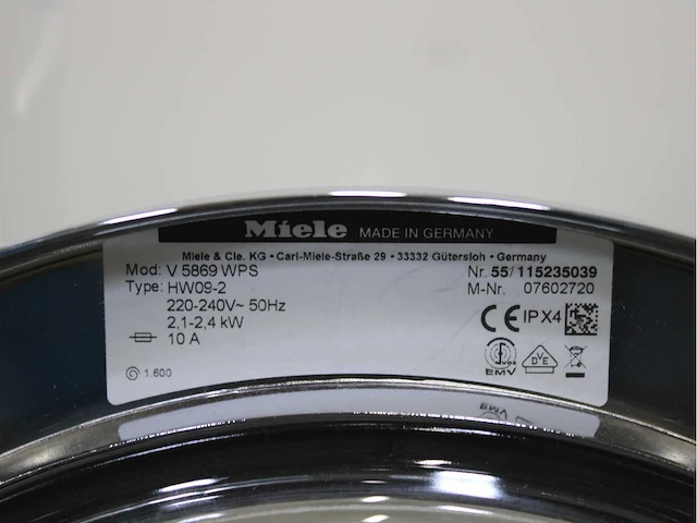 Miele v 5869 softcare system wasmachines - afbeelding 4 van  6