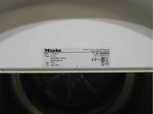 Miele w 1712 softcare system wasmachine & miele t 7744 c softcare system droger - afbeelding 8 van  8