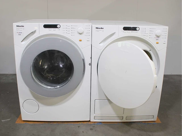 Miele w 1712 softcare system wasmachine & miele t 7744 c softcare system droger - afbeelding 2 van  8