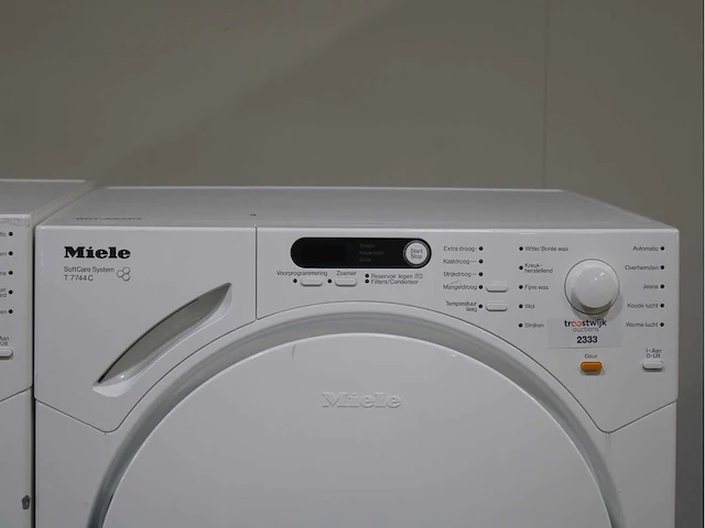 Miele w 1712 softcare system wasmachine & miele t 7744 c softcare system droger - afbeelding 6 van  8