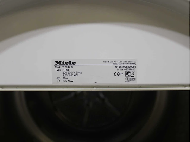 Miele w 1712 softcare system wasmachine & miele t 7744 c softcare system droger - afbeelding 8 van  8