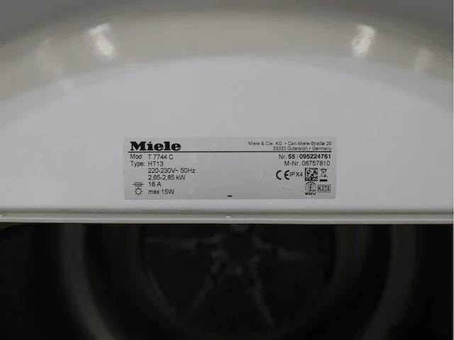 Miele w 1712 softcare system wasmachine & miele t 7744 c softcare system wasdroger - afbeelding 8 van  8