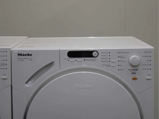 Miele w 1712 softcare system wasmachine & miele t 7744 c softcare system wasdroger - afbeelding 6 van  8