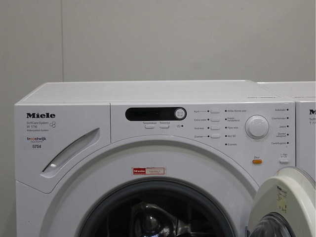 Miele w 1712 softcare system wasmachine & miele t 7744 c softcare system wasdroger - afbeelding 3 van  8