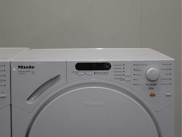Miele w 1712 softcare system wasmachine & miele t 7744 c softcare system wasdroger - afbeelding 6 van  8