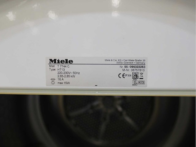 Miele w 1712 softcare system wasmachine & miele t 7744 c softcare system wasdroger - afbeelding 8 van  8