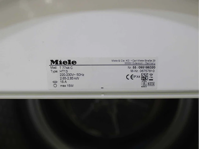 Miele w 1713 softcare system wasmachine & miele t 7744 c softcare system wasdroger - afbeelding 8 van  8