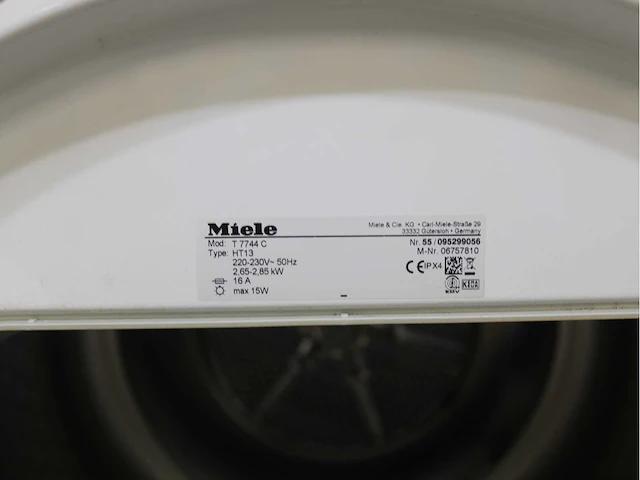 Miele w 1713 softcare system wasmachines & miele t 7744 c softcare system wasdrogers - afbeelding 8 van  8