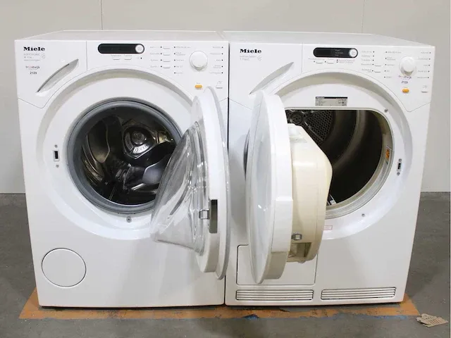 Miele w 1714 softtronic wasmachine & miele t 7744 c softcare system droger - afbeelding 2 van  8