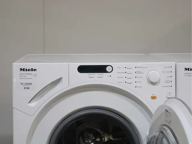 Miele w 1714 softtronic wasmachine & miele t 7744 c softcare system droger - afbeelding 3 van  8