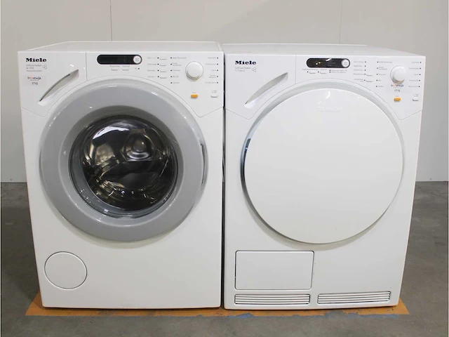 Miele w 1716 softcare system wasmachine & miele t 7748 c softcare system droger - afbeelding 1 van  8