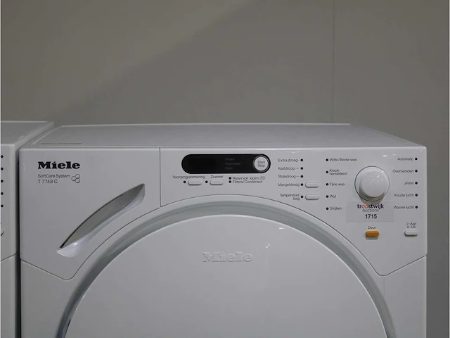 Miele w 1716 softcare system wasmachine & miele t 7748 c softcare system droger - afbeelding 6 van  8