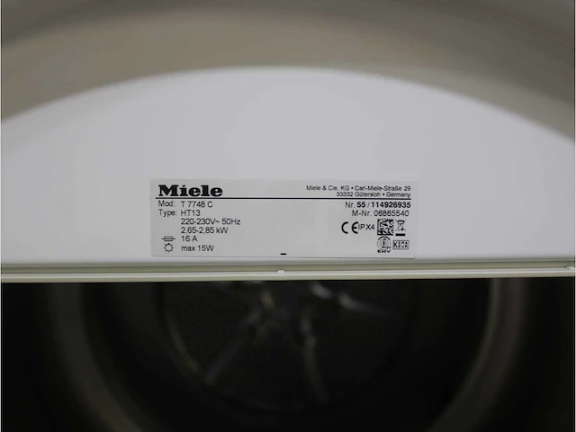 Miele w 1716 softcare system wasmachine & miele t 7748 c softcare system droger - afbeelding 8 van  8