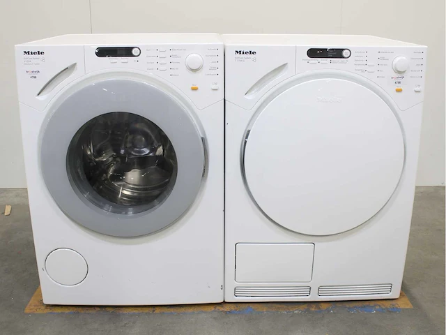 Miele w 1812 softcare system wasmachine & miele t 7748 c softcare system wasdroger - afbeelding 1 van  8