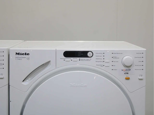 Miele w 1812 softcare system wasmachine & miele t 7748 c softcare system wasdroger - afbeelding 6 van  8
