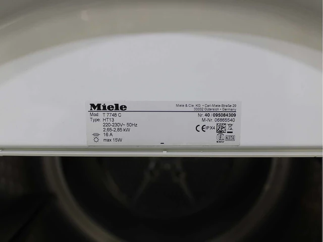 Miele w 1812 softcare system wasmachine & miele t 7748 c softcare system wasdroger - afbeelding 8 van  8