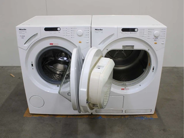 Miele w 1902 softcare system wasmachine & miele t 7950 wp ecocomfort wasdroger - afbeelding 2 van  8
