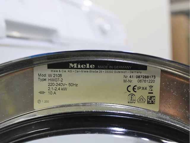 Miele w 2105 softcare system wasmachines & miele t 8403 c softcare system wasdrogers - afbeelding 5 van  8