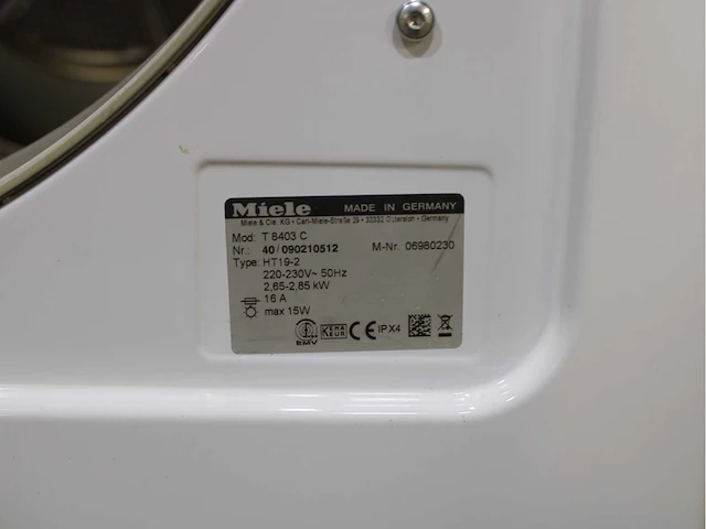 Miele w 2105 softcare system wasmachines & miele t 8403 c softcare system wasdrogers - afbeelding 8 van  8