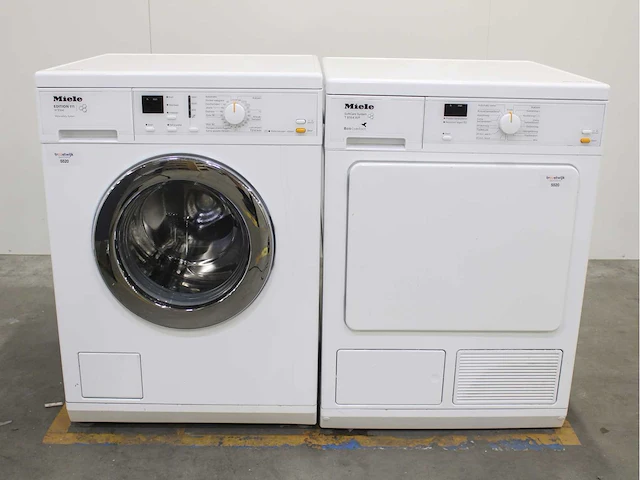 Miele w 3164 edition 111 wasmachine & miele t 8164 wp softcare system ecocomfort wasdroger - afbeelding 1 van  8