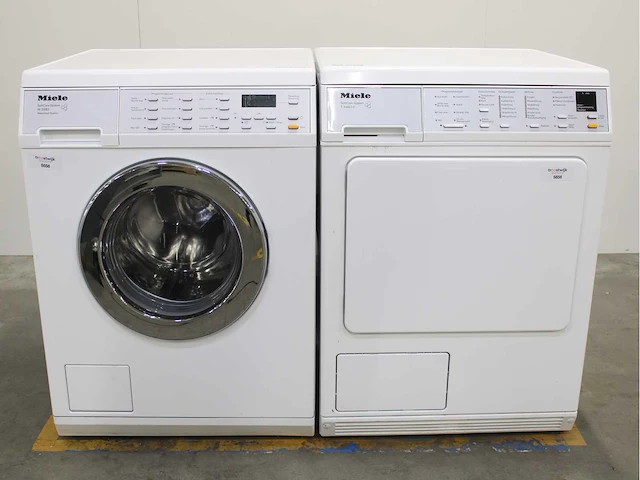 Miele w 3202 softcare system wasmachine & miele t 8463 c softcare system wasdroger - afbeelding 1 van  8