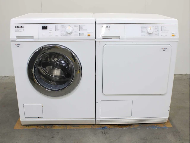 Miele w 3203 softcare system wasmachine & miele t 8400 c softcare system wasdroger - afbeelding 1 van  8