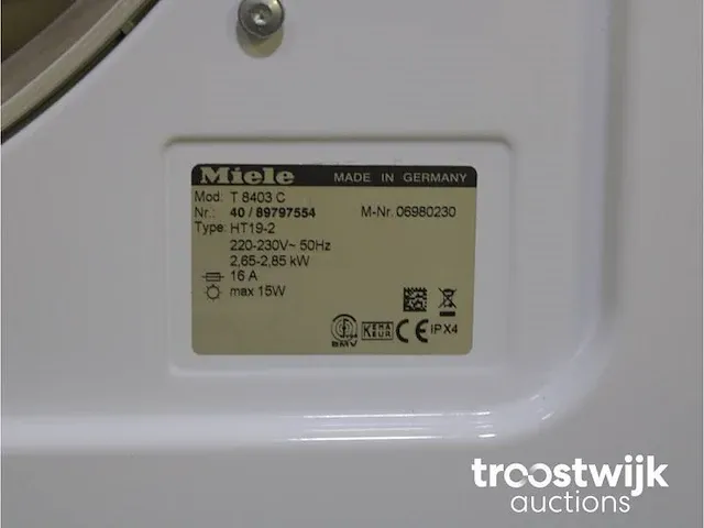 Miele w 3203 softcare system wasmachine & miele t 8403 c softcare system droger - afbeelding 8 van  8