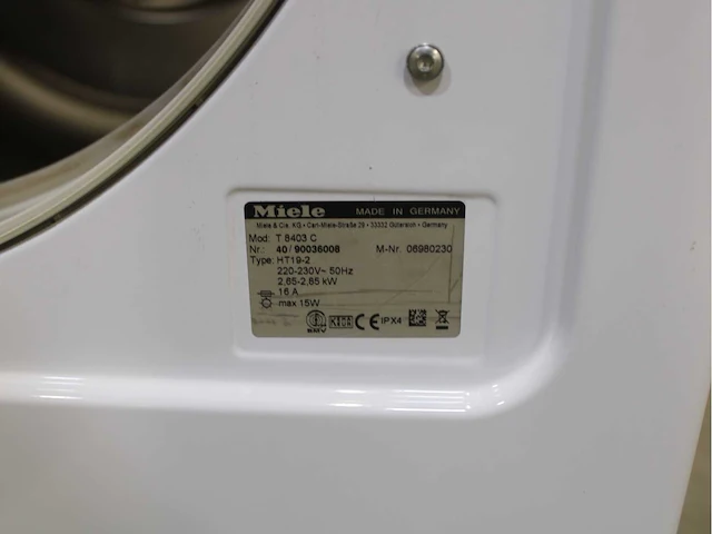 Miele w 3203 softcare system wasmachine & miele t 8403 c softcare system wasdroger - afbeelding 8 van  8