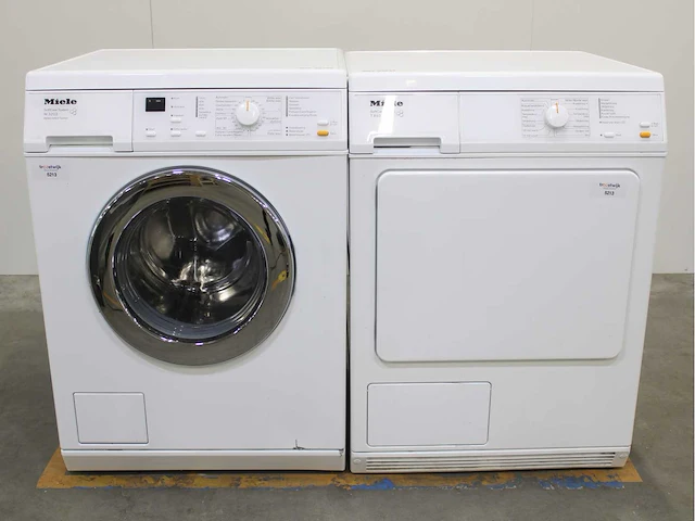 Miele w 3203 softcare system wasmachine & miele t 8403 c softcare system wasdroger - afbeelding 1 van  8