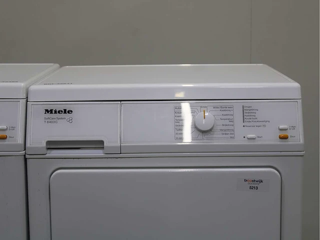 Miele w 3203 softcare system wasmachine & miele t 8403 c softcare system wasdroger - afbeelding 6 van  8