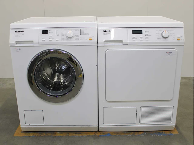 Miele w 3203 softcare system wasmachine & miele t 8627 wp ecocomfort wasdroger - afbeelding 1 van  8