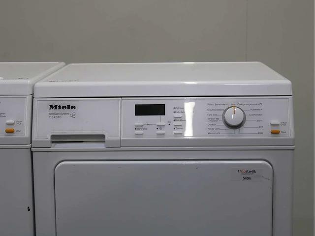 Miele w 3203 softcare system wasmachine & miele t 8627 wp ecocomfort wasdroger - afbeelding 6 van  8
