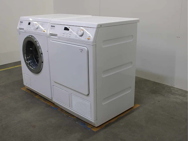 Miele w 3203 softcare system wasmachine & miele t 8627 wp ecocomfort wasdroger - afbeelding 7 van  8