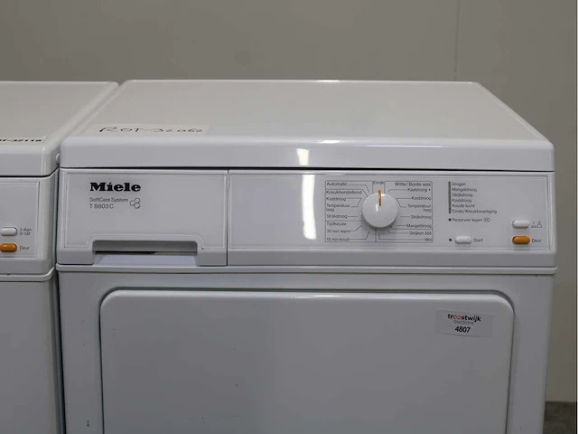 Miele w 3203 softcare system wasmachine & miele t 8803 c softcare system wasdroger - afbeelding 6 van  8