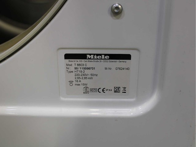 Miele w 3203 softcare system wasmachine & miele t 8803 c softcare system wasdroger - afbeelding 8 van  8