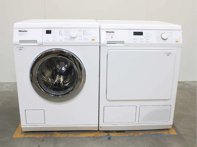 Miele w 3203 softcare system wasmachines & miele t 8627 wp ecocomfort wasdrogers - afbeelding 1 van  8