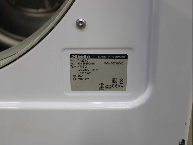 Miele w 3205 softcare system wasmachine & miele t 4263 c softcare system wasdroger - afbeelding 8 van  8