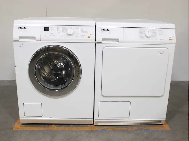 Miele w 3205 softcare system wasmachine & miele t 8403 c softcare system droger - afbeelding 1 van  8