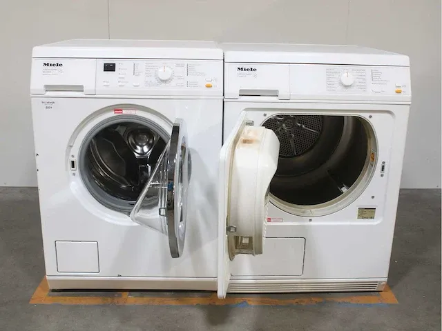 Miele w 3205 softcare system wasmachine & miele t 8403 c softcare system droger - afbeelding 2 van  8