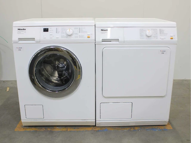 Miele w 3205 softcare system wasmachine & miele t 8403 c softcare system wasdroger - afbeelding 1 van  7