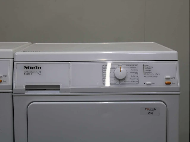 Miele w 3205 softcare system wasmachine & miele t 8403 c softcare system wasdroger - afbeelding 5 van  7
