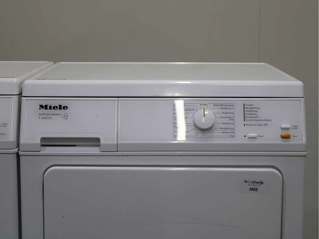 Miele w 3205 softcare system wasmachine & miele t 8403 c softcare system wasdroger - afbeelding 6 van  8
