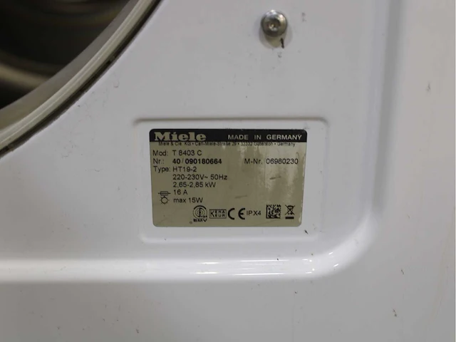 Miele w 3205 softcare system wasmachine & miele t 8403 c softcare system wasdroger - afbeelding 8 van  8