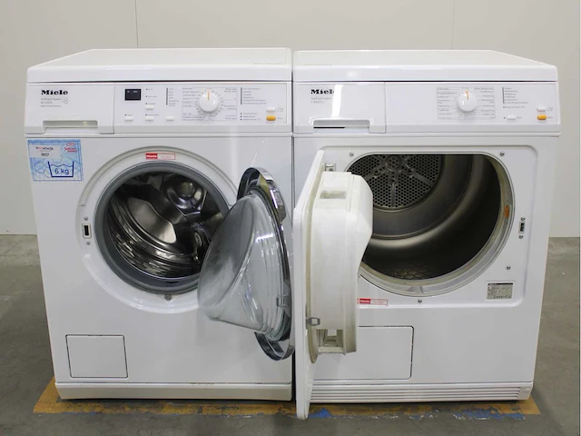 Miele w 3205 softcare system wasmachine & miele t 8403 c softcare system wasdroger - afbeelding 2 van  8