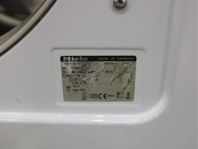 Miele w 3205 softcare system wasmachine & miele t 8403 c softcare system wasdroger - afbeelding 8 van  8