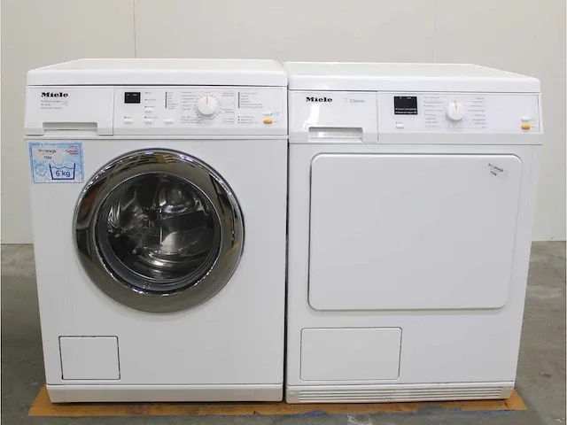 Miele w 3205 softcare system wasmachine & miele t classic droger - afbeelding 1 van  8