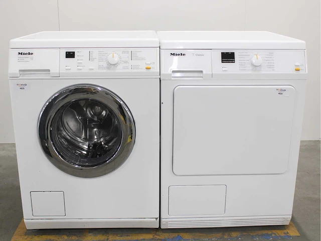 Miele w 3205 softcare system wasmachine & miele t classic wasdroger - afbeelding 1 van  8